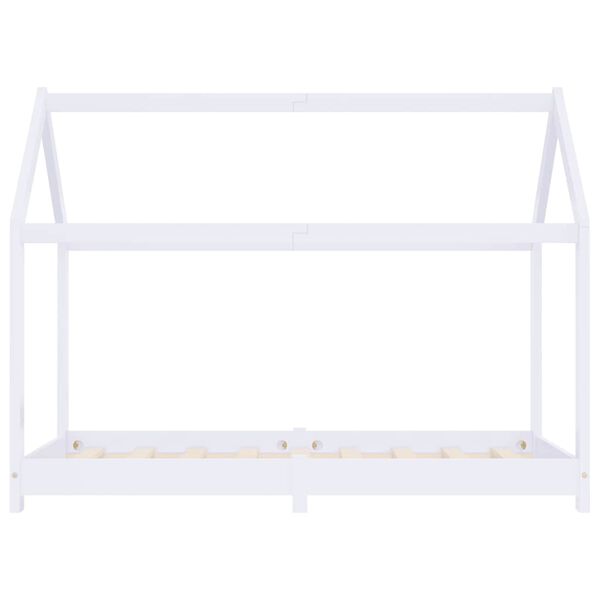 vidaXL Estrutura de cama para crian&ccedil;as 80x160 cm pinho maci&ccedil;o branco