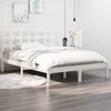 vidaXL Estrutura cama pequena casal 120x190 cm pinho maci&ccedil;o branco