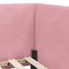 vidaXL Estrutura de Cama de Canto Rosa 80 cm x 200 cm Veludo