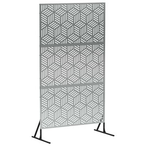 vidaXL Protetor de Privacidade 100 x 50 x 180 cm A&ccedil;o Galvanizado