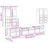 vidaXL Conjunto de Gabinete de Parede para TV 7 pcs Madeira Antiga