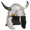 vidaXL Capacete de viking r&eacute;plica LARP a&ccedil;o prateado