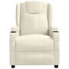 vidaXL Poltrona reclin&aacute;vel couro artificial branco nata