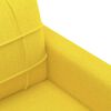 vidaXL 3 pcs conjunto de sofás com almofadas tecido amarelo-claro