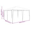 vidaXL Tenda de Festa Antracite e Branco 400 x 400 x 266 cm