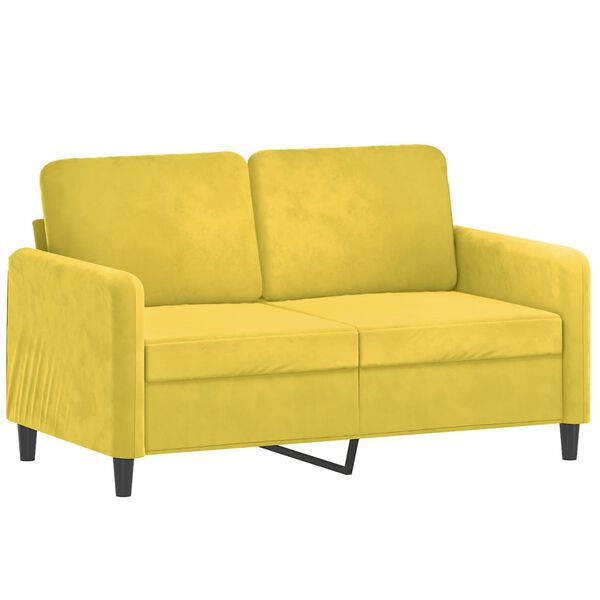vidaXL 2 pcs conjunto de sof&aacute;s veludo amarelo