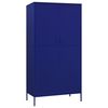 vidaXL Roupeiro 90x50x180 cm a&ccedil;o azul-marinho