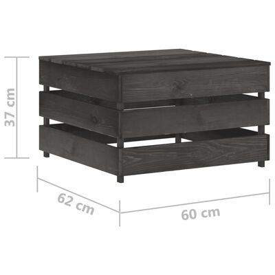 vidaXL Mesa de paletes para jardim madeira de pinho impregnada