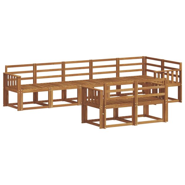 vidaXL Conjunto de Sof&aacute;s para Exterior 8 pcs Natural
