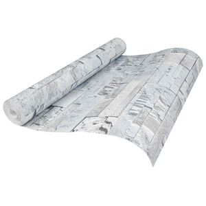 vidaXL Papel de Parede 3D de Pedra Cinzento-claro 10 x 0,53 m