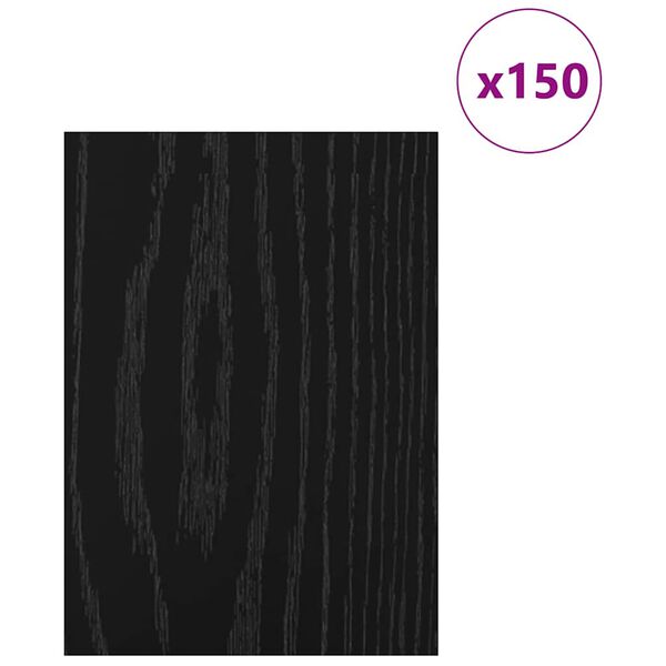 vidaXL Pain&eacute;is de Decora&ccedil;&atilde;o 150 pcs Carvalho Preto 21 x 30 x 0,27 cm