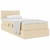 vidaXL Cama com arruma&ccedil;&atilde;o e colch&atilde;o com colch&atilde;o Creme 90 x 190 cm