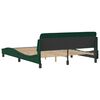 vidaXL Estrutura de cama Dover 160x200 cm veludo verde-escuro