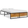 vidaXL Estrutura de cama 120x200 cm metal preto