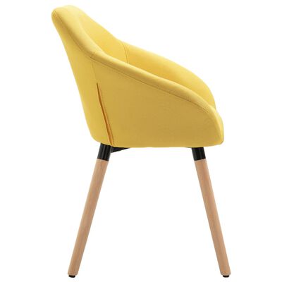 vidaXL Cadeiras de jantar 6 pcs tecido amarelo