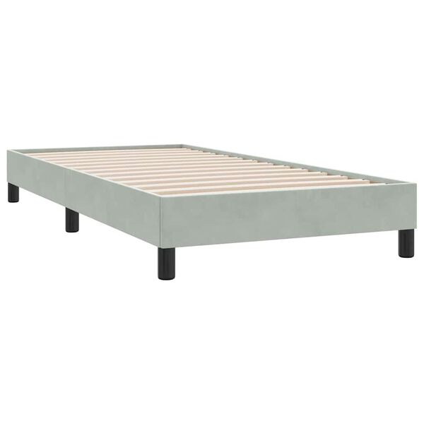 vidaXL Estrutura de cama sem colchão 80x220 cm veludo cinzento-claro