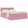 vidaXL Cama com Armazenamento com colch&atilde;o Rosa 140 x 200 cm Veludo