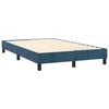 vidaXL Cama box spring c/ colch&atilde;o/LED 120x200 cm veludo azul-escuro