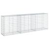 VidaXL Cesto gabi&atilde;o com cobertura 300x50x100 cm ferro galvanizado