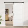 vidaXL Porta Deslizante Branco e Preto 93 x 211 cm