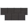 vidaXL Conjunto de Cercas 7 unid. 1218 x 186 cm WPC e Alum&iacute;nio Preto