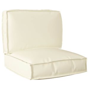 vidaXL Conjunto de Almofadas para Palete 2 pcs Creme Tecido Oxford