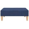 vidaXL Sof&aacute;-cama de 2 lugares com apoio de p&eacute;s tecido azul