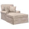 vidaXL Chaise Lounge com Saia com almofada Bege 157 x 91 x 91 cm ARES