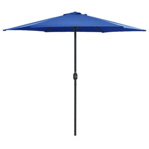 vidaXL Guarda-sol de jardim com poste alum&iacute;nio 270x246 cm azul-ciano