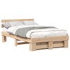 vidaXL Estrutura da Cama com cabeceira Castanho 135 x 190 cm