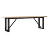 vidaXL Mesa de centro estrutura em O 160x40x45,5cm pinho/a&ccedil;o