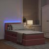 vidaXL Cama com arruma&ccedil;&atilde;o e LED com colch&atilde;o Rosa 90 x 190 cm Veludo