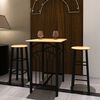 vidaXL Conjunto de jantar com mesa madeira bronze e aço preto