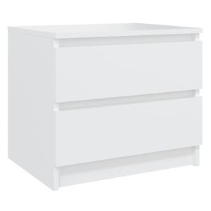 vidaXL Mesa de cabeceira 50x39x43,5 cm derivados de madeira branco