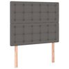 vidaXL Cabeceira Cinza 80x5x118/128 cm Couro Sint&eacute;tico