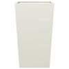 vidaXL Vaso/floreira de jardim 45x45x75 cm a&ccedil;o branco