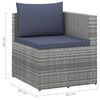 vidaXL 4 pcs conjunto lounge de jardim vime PE cinzento e antracite