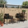 vidaXL Conjunto de M&oacute;veis para Exterior 3 pcs Preto Rattan de PE