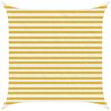 vidaXL Vela de Sombra Amarelo e Branco 2,5 x 2,5 m HDPE