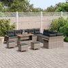 vidaXL Conjunto de Sof&aacute; de Jardim com almofada 14 pcs Cinzeto