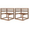 vidaXL Sof&aacute;s de canto paletes p/ jardim 2 pcs pinho impreg. castanho