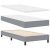 vidaXL Cama Box com colch&atilde;o Cinzento-claro 90 x 200 cm tecido