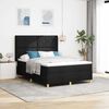 vidaXL Cama Box com colch&atilde;o com cabeceira Preto 140 x 200 cm tecido