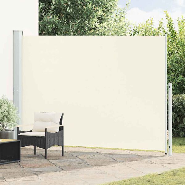 vidaXL Toldo lateral retr&aacute;til para p&aacute;tio 200x300 cm creme