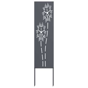 vidaXL Tela de Privacidade para Jardim Fretwork Antracite 32 x 140 cm