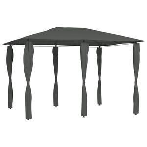 vidaXL Gazebo 3x4x2,6 m com capas para postes 160 g/m&sup2; antracite