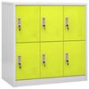 vidaXL Cacifos 2 pcs 90x45x92,5 cm aço cinzento-claro e verde