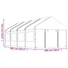 vidaXL Gazebo com telhado 8,92x4,08x3,22 m polietileno branco