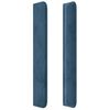 vidaXL Cabeceira cama c/ abas veludo 147x16x118/128 cm azul-escuro
