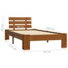 vidaXL Estrutura de cama 90x200 cm pinho maci&ccedil;o castanho mel